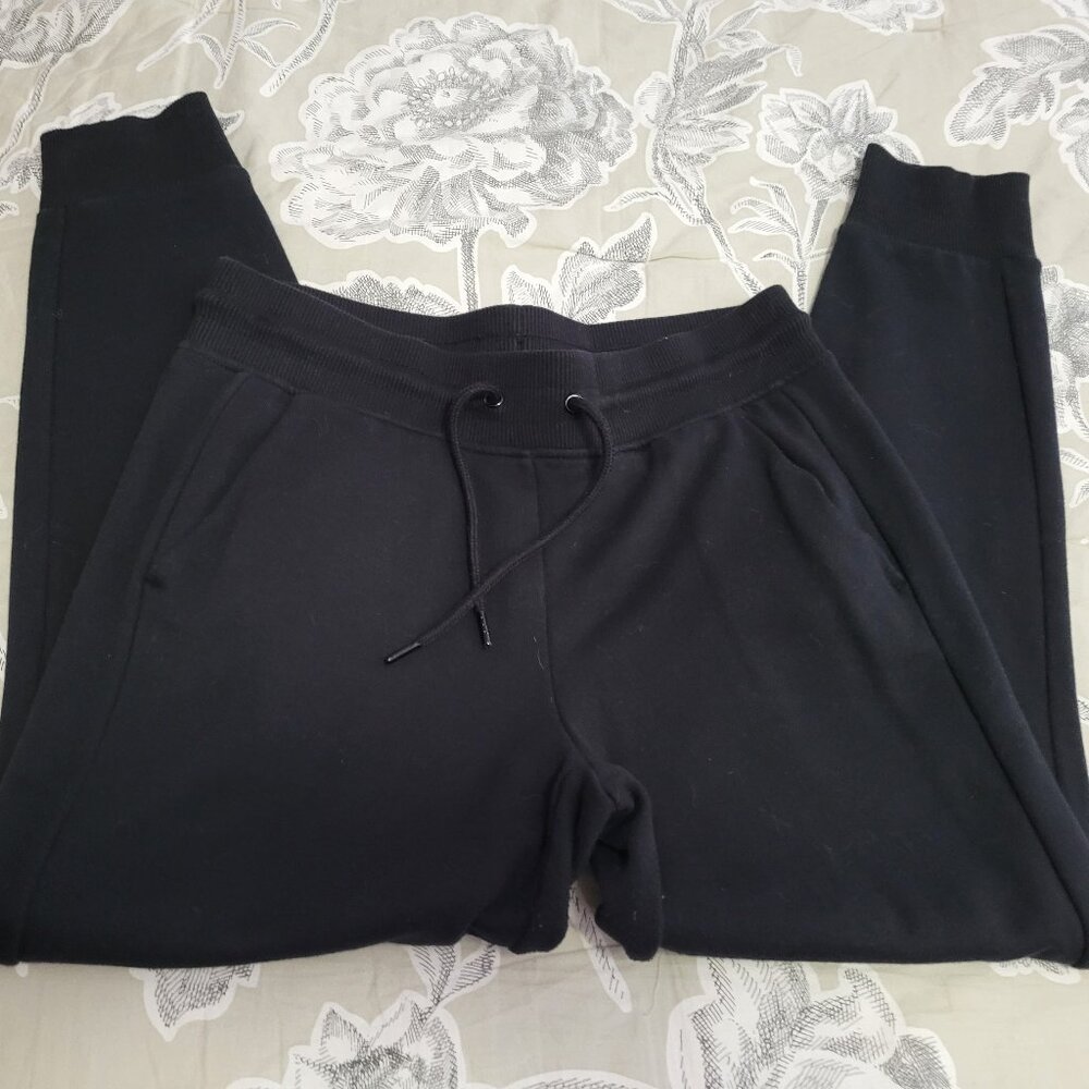 90 Degrees Black Joggers w/Elastic& Drawstring Waist Medium EUC